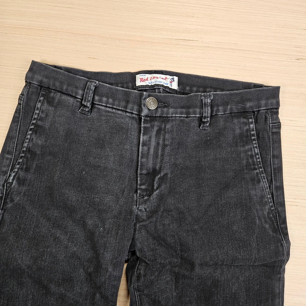 Red Engine Jeans Womens 29 29x31 Black Electra‎ Straight Leg Denim Pants Grunge